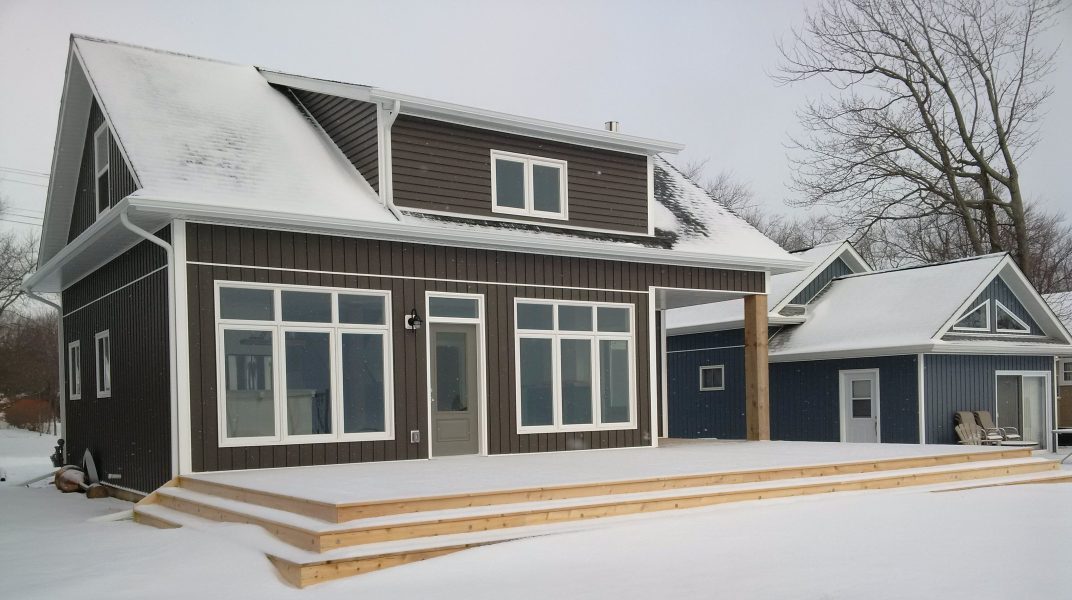 Photograph of exterior back of the cottage.