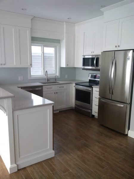 Interior photograph of the kitchen.